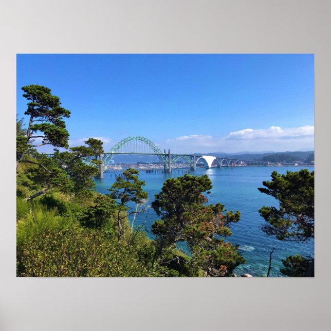 Póster Puente de la Bahía Yaquina, Newport, Oregón (Frente)