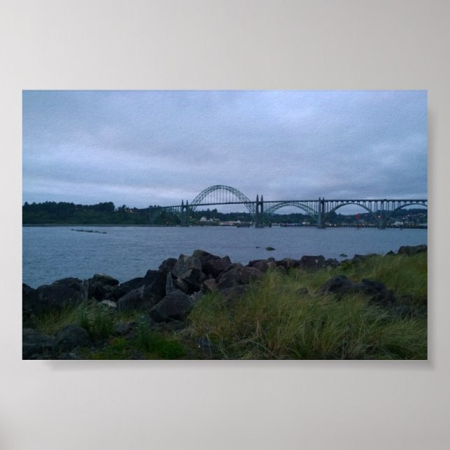 Póster Puente de la Bahía Yaquina, Newport, Oregón (Frente)