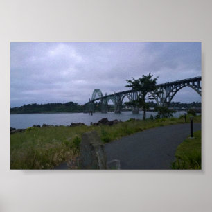 Póster Puente de la Bahía Yaquina, Newport, Oregón