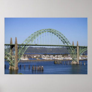 Póster Puente de la Bahía Yaquina que atraviesa la Bahía 