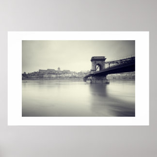 Póster Puente de la cadena Szechenyi y Palacio Real