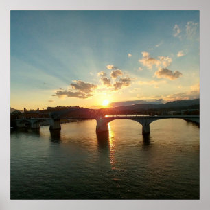Póster Puente de la calle de la nuez de Chattanooga TN