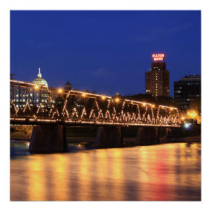 Póster Puente de la calle Walnut Estatal de Pennsylvania