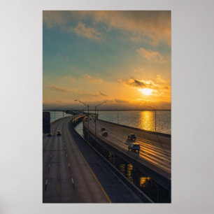 Póster Puente de la Calzada de la Costa del Golfo de la C