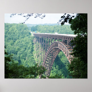 Póster Puente de la garganta del nuevo río, Virginia Occi