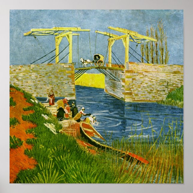 Póster Puente de Langlois en el Bella Artes Arles Van Gog (Frente)