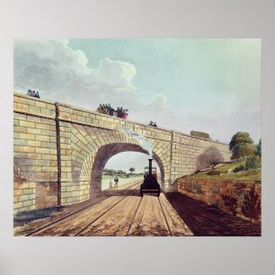 Póster Puente, de 'Liverpool y el ferrocarril de Manchest