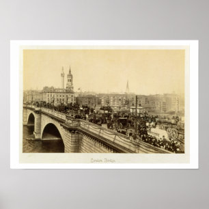 Póster Puente de Londres, c.1880 (foto sepia)