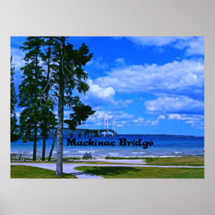 Póster Puente de Mackinac Michigan