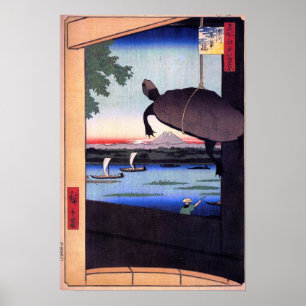 Póster Puente de Mannen en Fukagawa