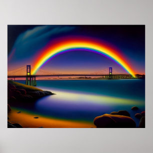 Póster Puente de Newport, Noches de Verano, Arcoiris