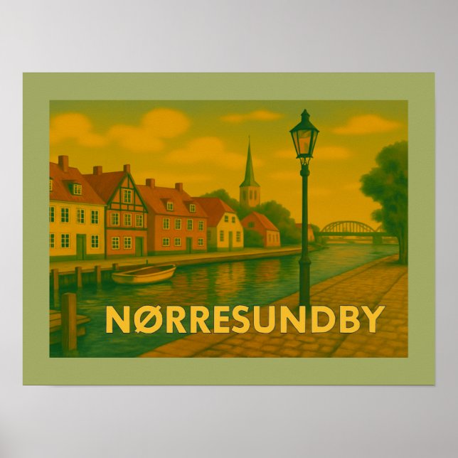 Póster Puente de Nørresundby Dinamarca (Frente)