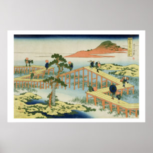 Póster Puente de ocho partes, provincia de Mucawa (Japón)