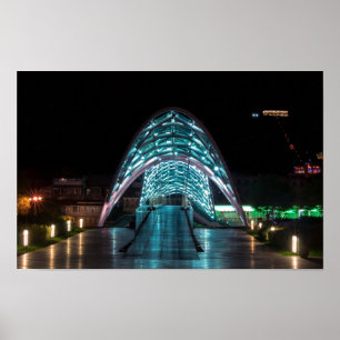 Póster Puente de Paz, Tiflis, Georgia