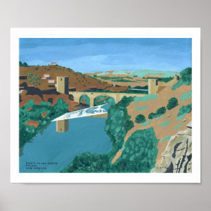 Póster Puente de San Martín, Toledo