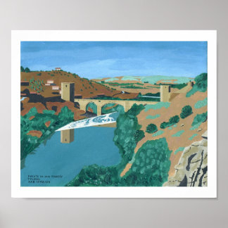 Póster Puente de San Martín, Toledo