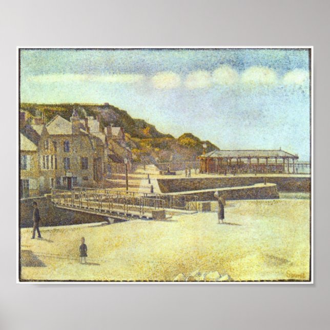 Póster Puente de Seurat y Puerto de Port-en-Bessin (Frente)