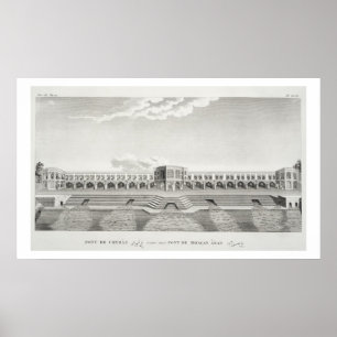 Póster Puente de Shiraz, Isfahán, de 'Voyages du Chevel