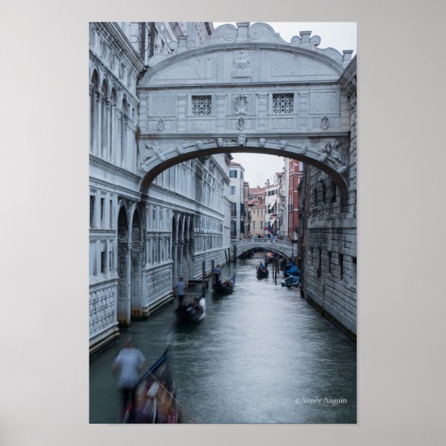 Póster Puente de Sighs Imagen de Venecia (Frente)