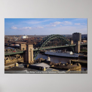 Póster Puente de Tyne que mira hacia Gateshead,