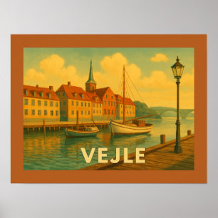 Póster Puente de Vejle Dinamarca