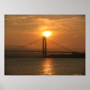 Póster Puente de Verrazano de Brooklyn a Staten Island