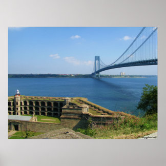 Póster Puente de Verrazano desde St. Island hasta Brookly