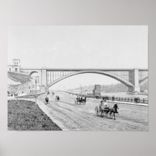 Póster Puente de Washington y la fotografía del carretera