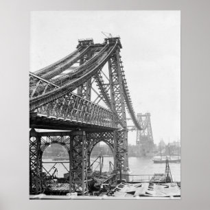Póster Puente de Williamsburg, 1902. Foto de cosecha de v