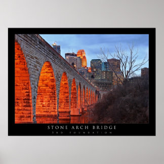 Póster Puente del Arco de Piedra de Minneapolis