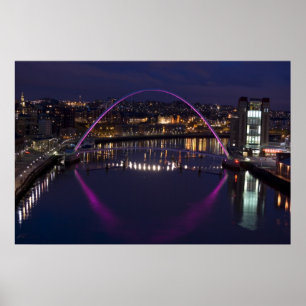 Póster Puente del milenio de Gateshead