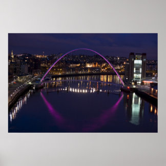 Póster Puente del Milenio de Gateshead