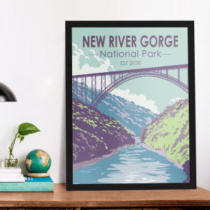 Póster Puente del Parque Nacional New River Gorge West Vi