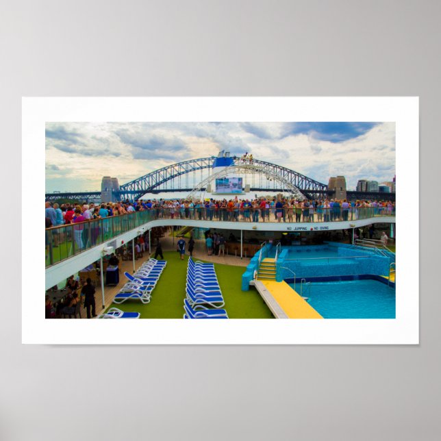 Póster | Puente del puerto de Sydney para cruceros (Frente)