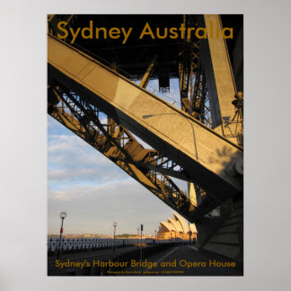 Póster Puente del puerto y ópera de Sydney