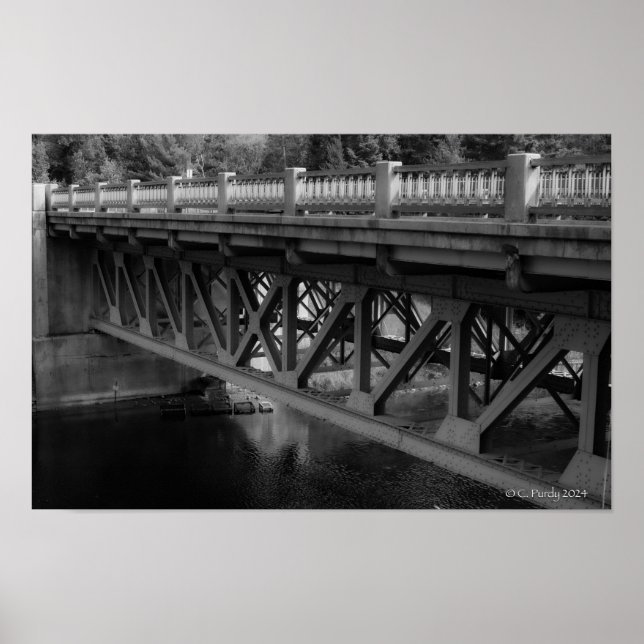 Póster Puente del Río Ocqueoc (Frente)