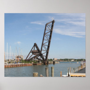 Póster Puente del tren de Huron del puerto