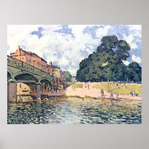 Póster Puente del Tribunal Alfred Sisley Hampton
