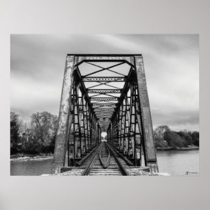 Póster Puente del Viejo Tren sobre el Gran Río Azul