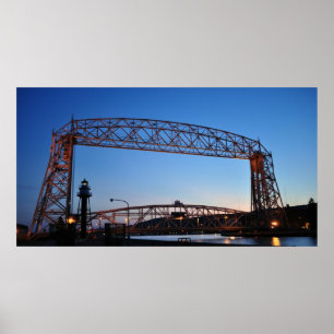 Póster Puente elevador aéreo Duluth Minnesota