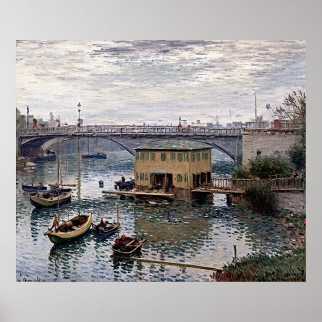 Póster Puente en Argenteuil en Día Gris (Frente)