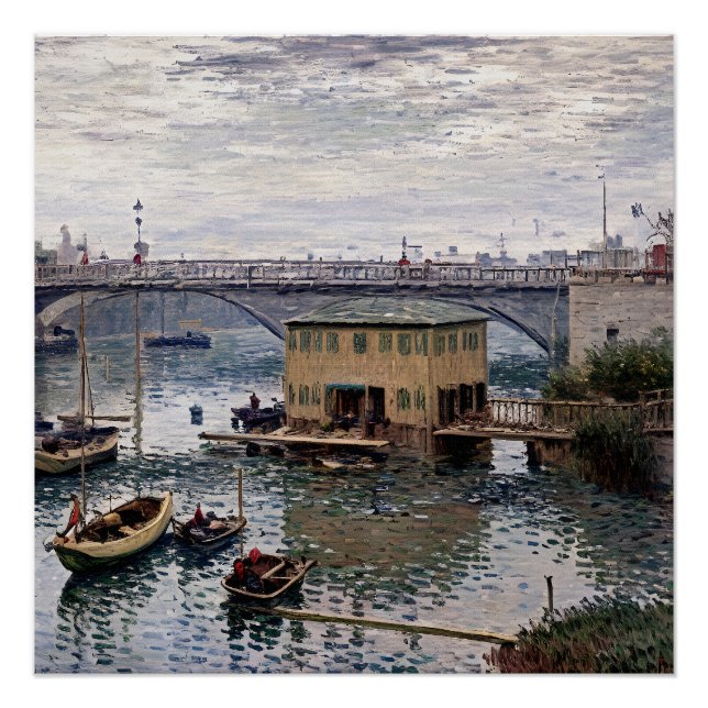 Póster Puente en Argenteuil en Día Gris (Anverso)