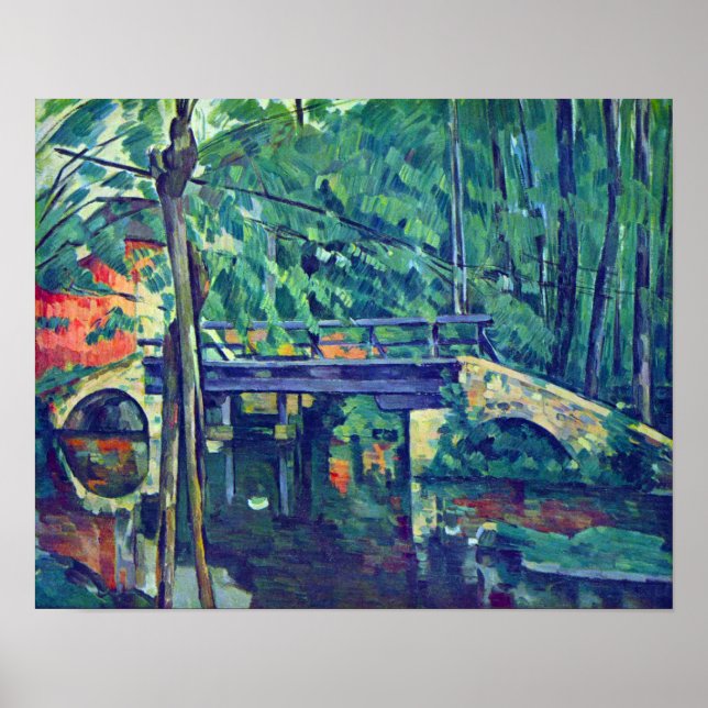 Póster Puente en el bosque de Paul Cezanne (Frente)