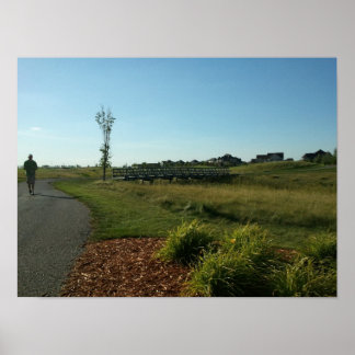 Póster Puente en el frente 9 del Campo de Golf King's Wal