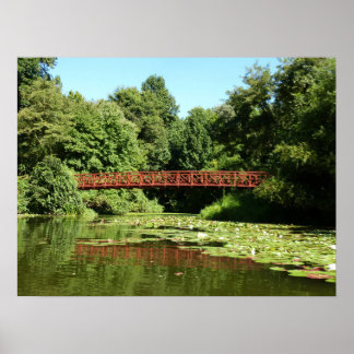 Póster Puente en el lago Centennial en la ciudad de Ellic