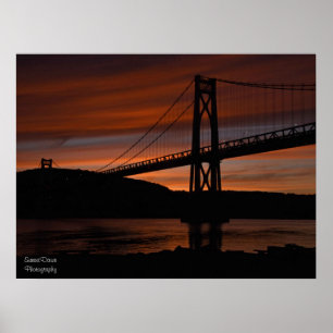 Póster Puente en el Poster Sunset