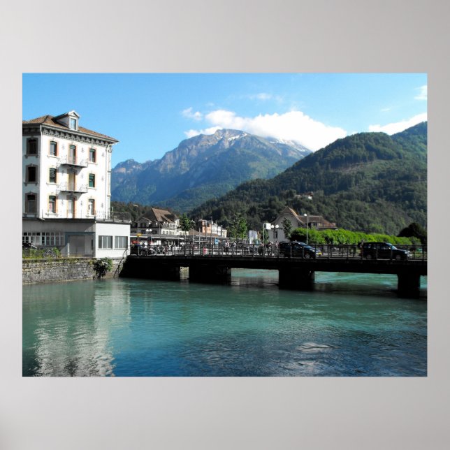 Póster Puente en Interlaken, Suiza (Frente)