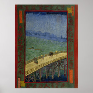 Póster Puente en la lluvia