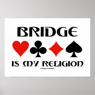 Póster Puente es mi religión Cuatro juegos de cartas