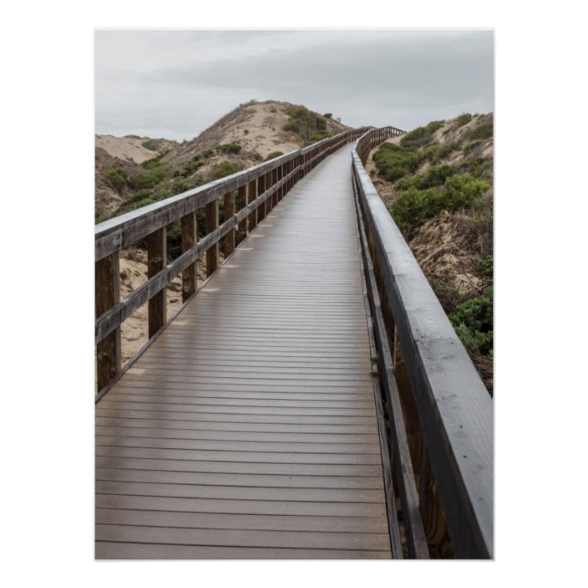 Póster Puente Foot en el Parque Estatal Oso Flaco Lake (Anverso)